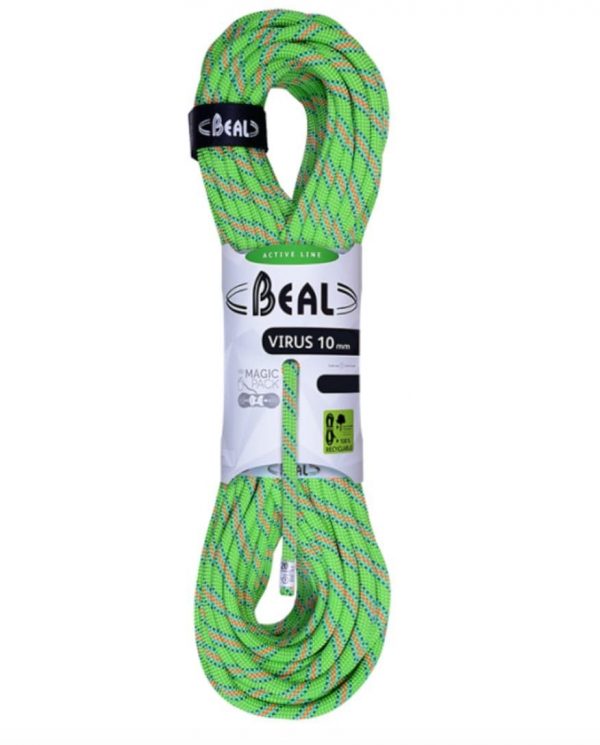 BEAL VIRUS 10 MM SINGLE ROPE GREEN CORDA SINGOLA ARRAMPICATA