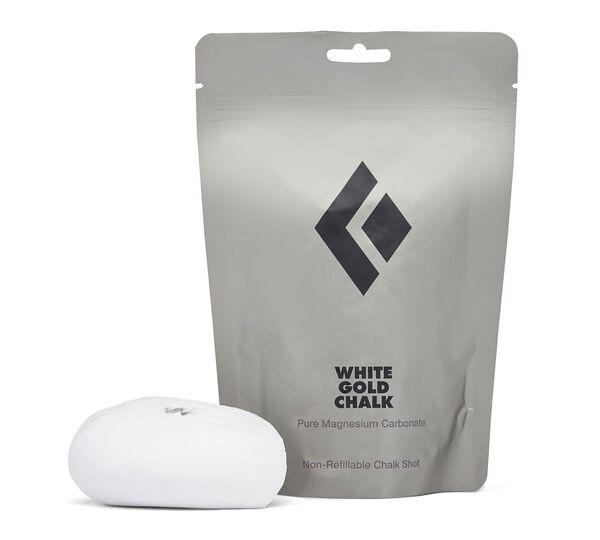 BLACK DIAMOND REFILLABLE WHITE GOLD CHALK SHOT pallina di MAGNESITE ricaricabile