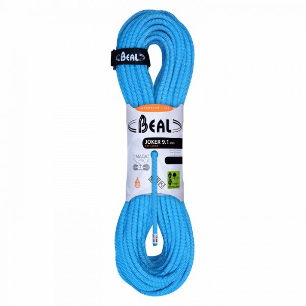 BEAL JOKER 9.1 mm UNICORE DRY COVER ROPE CORDA singola dinamica ARRAMPICATA