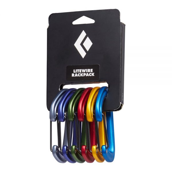 BLACK DIAMOND LITEWIRE RACKPACK SET 6 MOSCHETTONI A FILO ARRAMPICATA