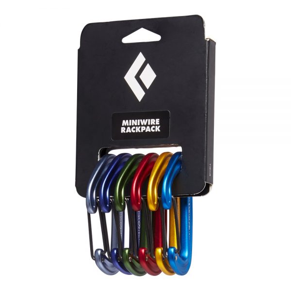 BLACK DIAMOND MINIWIRE RACKPACK SET 6 MOSCHETTONI A FILO ARRAMPICATA