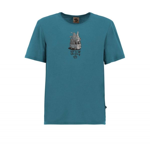 E9 CLOTHNG GOLDEN T-SHIRT MAGLIETTA IN COTONE ARRAMPICATA UOMO