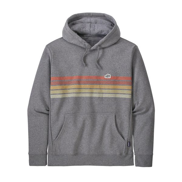 PATAGONIA LINE LOGO RIDGE STRIPE UPRISAL HOODIE felpa con cappuccio