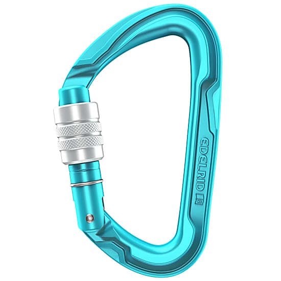 EDELRID PURE SCREW moschettone D con ghiera per arrampicata e alpinismo