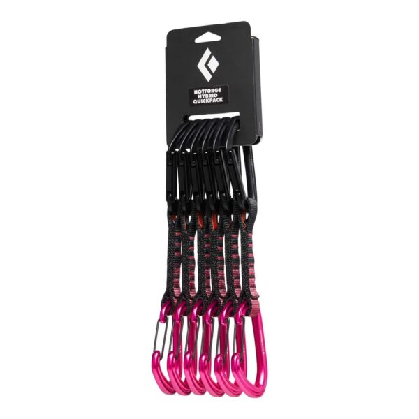 BLACK DIAMOND HOTFORGE HYBRID QUICKDRAW 12 cm ULTRA PINK set rinvii rinvio arrampicata